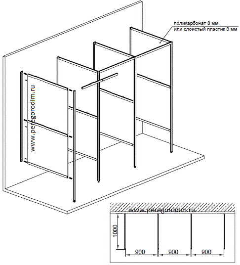 Душевые перегородки - технические характеристики перегородим.РУ