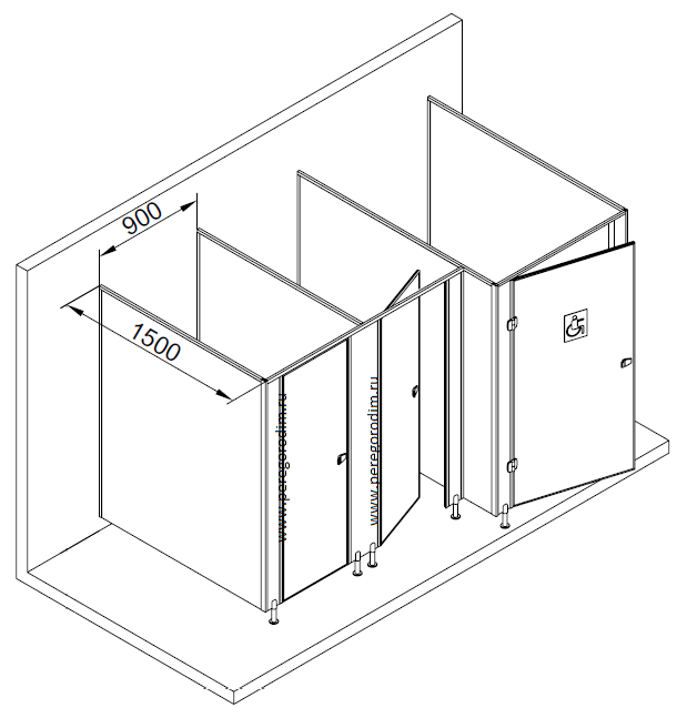 сантехнические перегородки для инвалидов